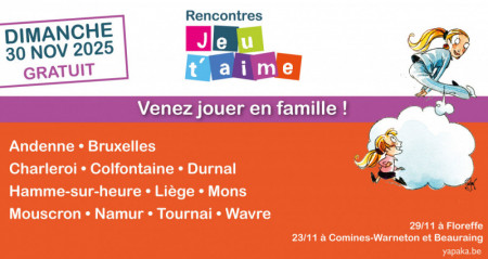 Les rencontres Jeu t'aime - 30/11/2025
